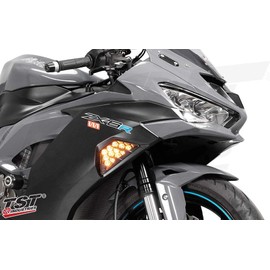 TST NEXUS Front LED Turn Signal (Sequential) ZX6R (13-24) ZX25R ZX4R NINJA1000 (17-24) NINJA650 (12-23) NINJA400 (18-23) NINJA250 (13-23) FLK03