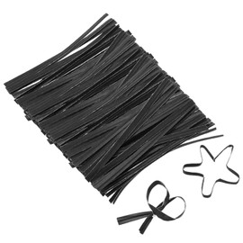 uxcell 2" Kraft Paper Twist Ties, Metallic Twist Ties Reusable for Bakery, Candy Bags, Coffee Bags, Goodie Bags, Pack of 1000, Black