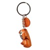MONKIMAU Leather Keyring Pug Dog Figure