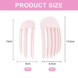 Yamobi Pack of 2 Volume Hair Clips for Fluffy Bangs, Volume Clip for Hairline, No Imprint Hair Root Lifting Clips for Men and Women, Pink