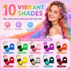 12 Colours Hair Chalk Set, Rainbow Colours, Washable Hair Chalk