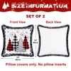 FRAMICS Christmas Pillow Covers, Snowflake Christmas Tree Throw Pillow Covers