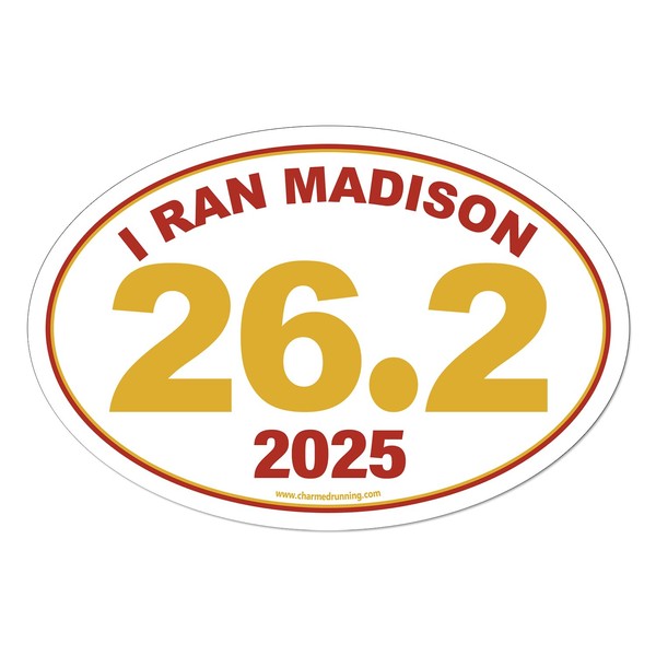 Charmed Running Brand I Ran Madison Marathon 26.2 Car Magnet