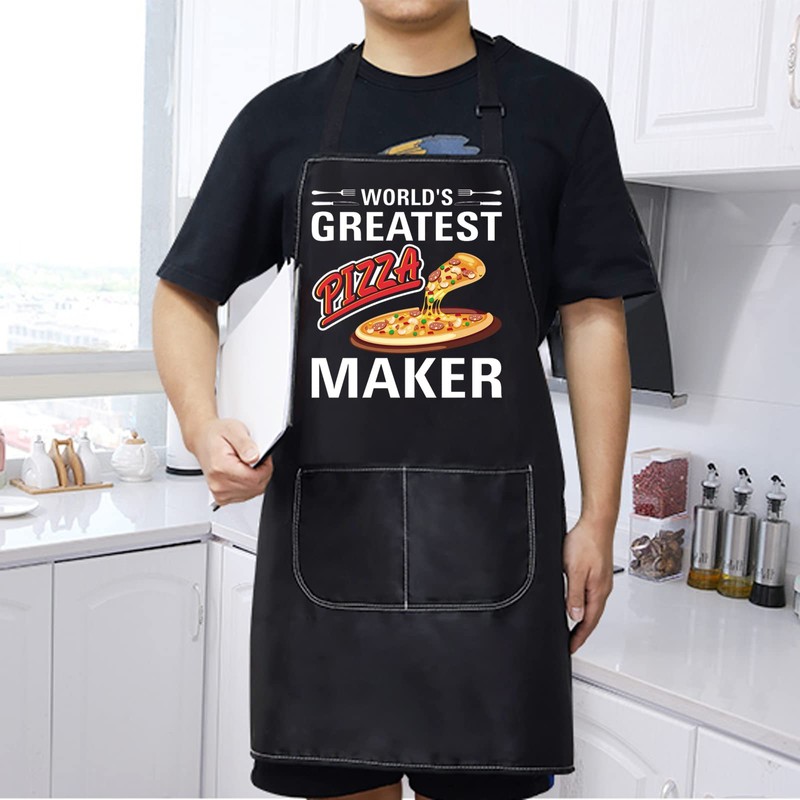 WZMPA Pizza Lover Adjustable Apron With Pocket Pizza Chef Gifts