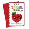 BIZIBAFF Valentines Day Card for Teacher 4x6 Teacher Appreciation Gifts