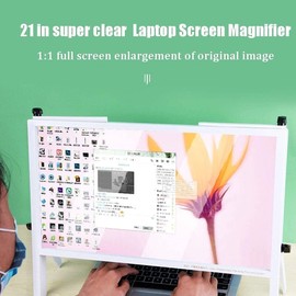 21" Screen Magnifier, Laptop Computer Screen Magnifier Expanders with Bracket Magnifiers Ultra-Clear Projector Screen Magnifying Portable Amplifier Desktop for Seniors Reading