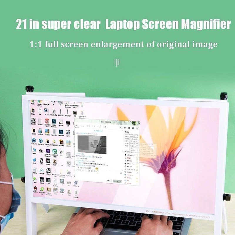 21" Screen Magnifier, Laptop Computer Screen Magnifier Expanders with Bracket
