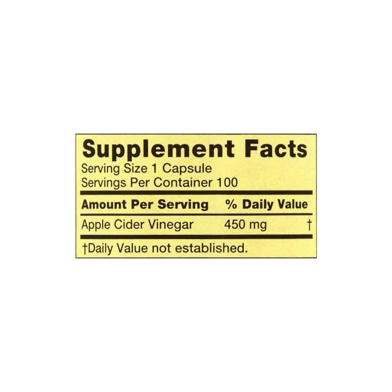 Spring Valley Apple Cider Vinegar Capsules, 100 Count + STS