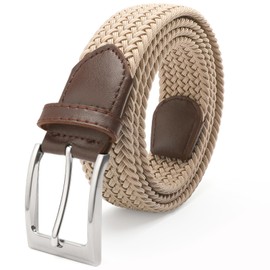 FAIRWIN Elastic Braided Stretch Mens Golf Casual Jeans Belts Woven 1 3/8" Nylon Work Belts for Men Pants Shorts