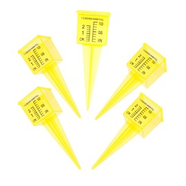 SUPVOX 5pcs Outdoor Rain Gauge Sprinkler Catch Cups Yard Rain Measurement Tool for Garden Lawns Accurate Rainfall Gauge Stake