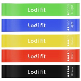 LODI Training Tubes, Exercise Bands, Set of 5, Muscle Training Tubes, Elastic Tubes, Stretch Rubber