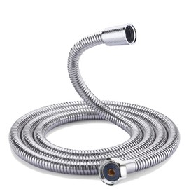 VASLON Copper Head Shower Hose Stainless Steel Extra Long Shower Head Hose Bathroom Handheld Showerhead Sprayer Extension Replacement,Polished Chrome 304 & Copper (304)