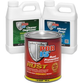 POR-15 Semi-Gloss Black Stop Rust Undercoating System, 3 Products, 32 fluid ounces each