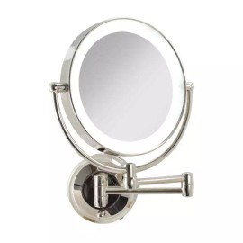 Zadro LED Wall Mounted Makeup Mirror w/ 10X/1X Magnification & Extendable Arm