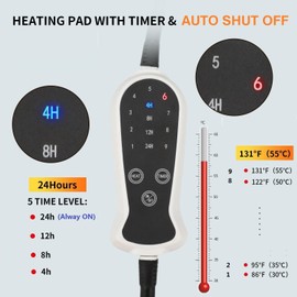 QuasiLove Dog Heating Pad for Large Dog Bed Heated,Electric Heating Bed Mat for Dog Pad for Small Medium Pet Cat Puppy Waterproof Chew Proof Cord Gray,34''x21''(Animal Print) (BH P-5386)