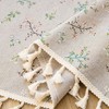 Wild Flowers Leaf Linen Kithen Curtains Valances for Windows Easter