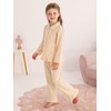 Naiyafly Toddler Baby Girl Pyjamas Set Button-Up Long Sleeve Pyjamas