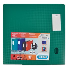 Elba 400094576 Box File with 100 mm Spine 24 x 32 cm Polypropylene Opaque Green