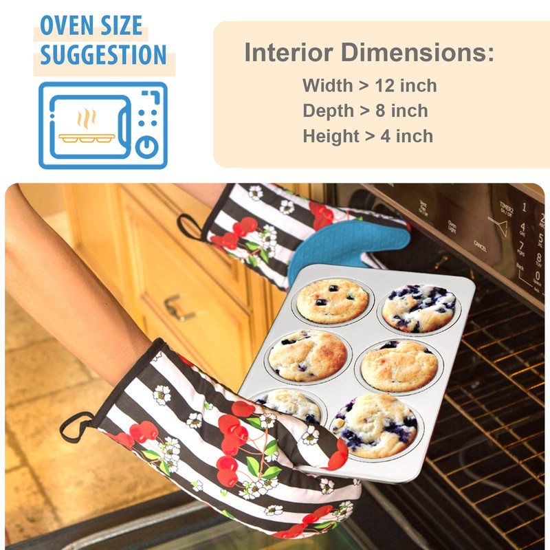 Stainless Steel Muffin Pan, E-far 6-Cup Cupcake Pan Tin for