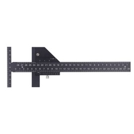 0 to 280mm T Shaped Ruler Aluminum Alloy Accurate Scale Multifunctional Woodworking Ruler for Measuring and Marking