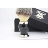 Synthetic Hair Shaving Brush Black & Silver with Classic Box