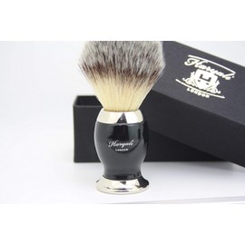 Synthetic Hair Shaving Brush Black & Silver with Classic Box Gift
