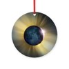 CafePress Total Solar Eclipse Round 4" MDF Holiday Ornament