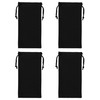 Microfibre Drawstring Glasses Bag/Gadget Pouch (4 Pack) - Black