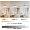 YIHANTLZ Smart Ceiling Fan Light with Remote, 36W LED 3