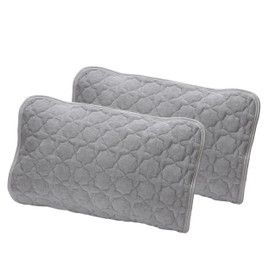 Broccoli House Pillowcase Set of 2 (same color) terry cloth thick 45 x 65 cm pillow pad pillow pad washable smooth soft modal cotton pile spring summer autumn winter all season cotton (gray)