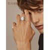 TEAMER Enochian Magic Angel Ring Solomon Kabbalah Protection Amulet Stainless