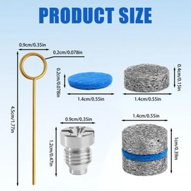 Axfvd 1.1 mm Foam Cannon Orifice Nozzle and Foam Maker Meshes Kit for Foam Cannon Replacement Thread Nozzle Tips and Mesh Filter, with Cleaning Tools, 3000PSI 2-Pack