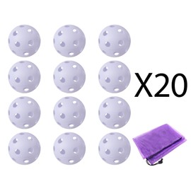 GSE Games & Sports Expert 240-Pack White Practice Baseballs, Plastic Baseballs Training, Hollow Airflow Softballs for Pitching, Batting, Catching for All Skill Levels