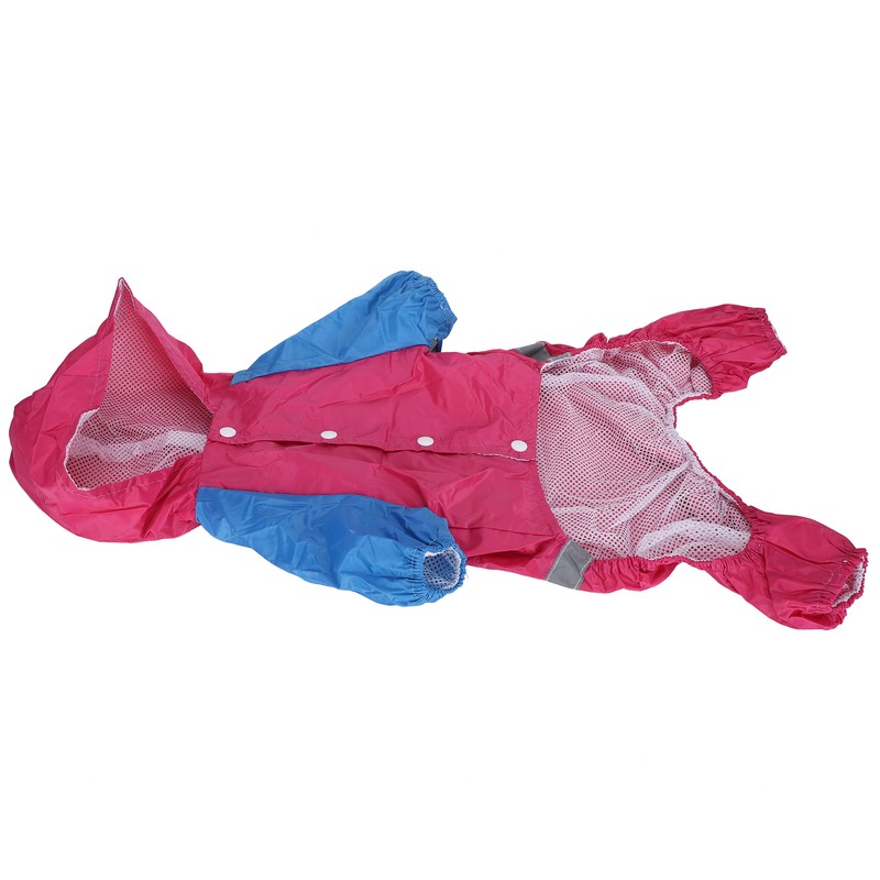 Pet Raincoat Waterproof Dog Coat Jacket with Reflective Strip Breathable