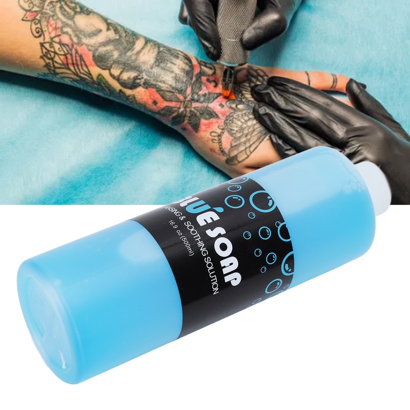Blue Soap Tattoo Cleaning Solution 500ml Gentle Refreshing Soothing Cleansing