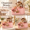 360° Rotating Makeup Organizer for Vanity – Multi-Compartment Cosmetic Storage