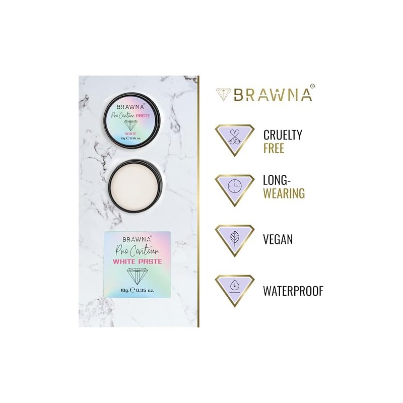 BRAWNA Pasta Blanca para Mapeo de Cejas y Labios 10g