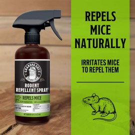 Grandpa Gus's Rodent Repellent Spray, Peppermint & Cinnamon Oil, Prevents Mouse/Rats from Nesting & Chewing on Wires, 16 fl oz (1 Bottle)