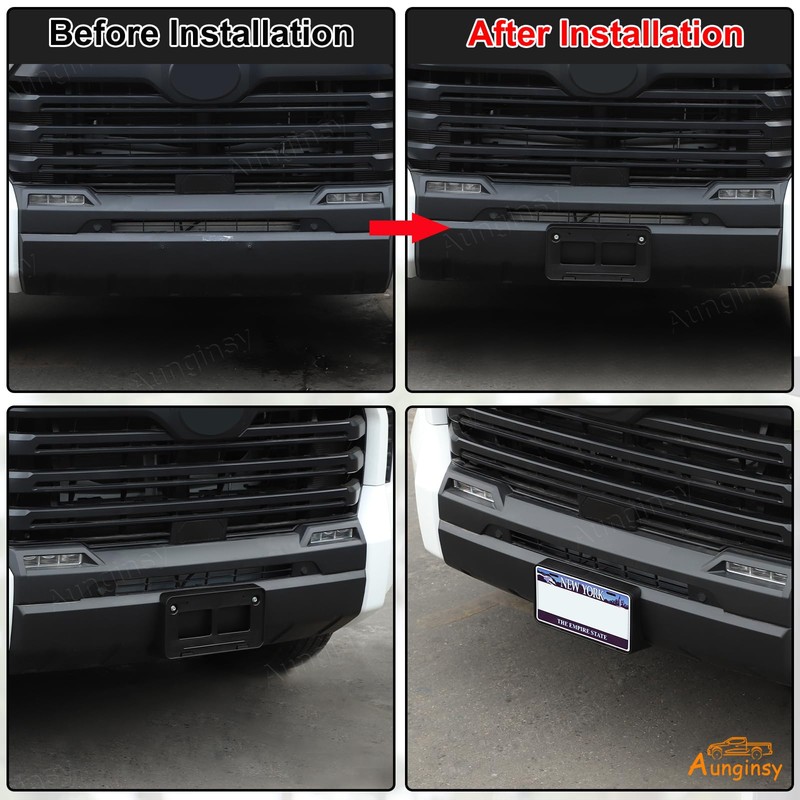 Car Front License Plate Frame Bracket Compatible with Toyota Tundra
