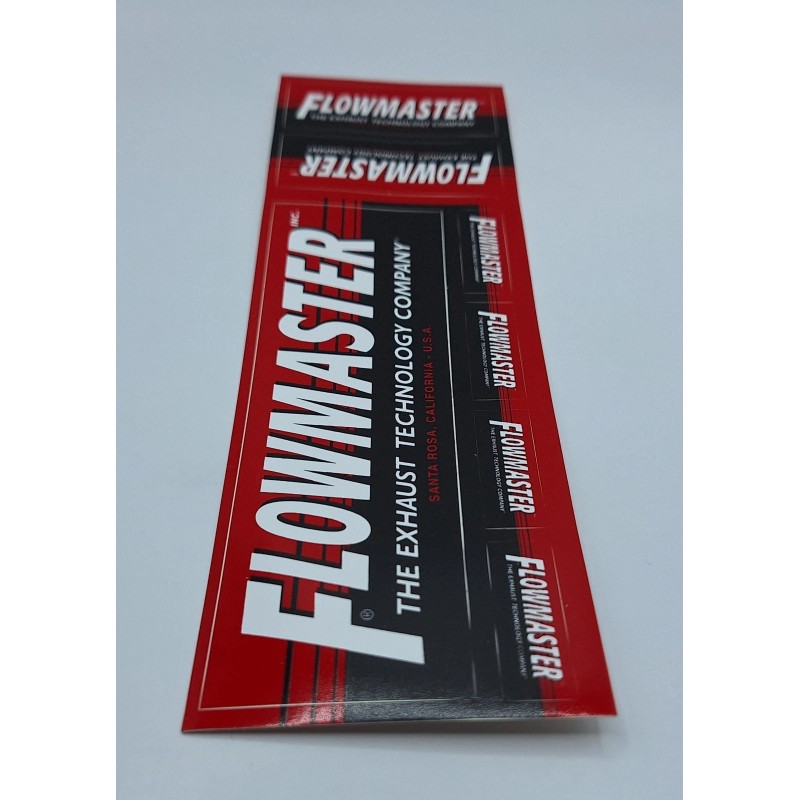 FLOWMASTER EXHAUST 1sheet/7pcs DECAL STICKER Racing Drags Offroad Hotrods NOS