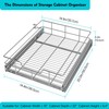 Pull Out Cabinet Organizer 14" W X 22" D, Slide
