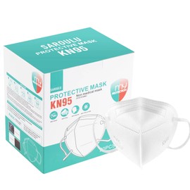 Breathable 5-Layer Disposable KN95 Face Masks Respirator Cup Dust Safety Protection Mask Orange 20pcs