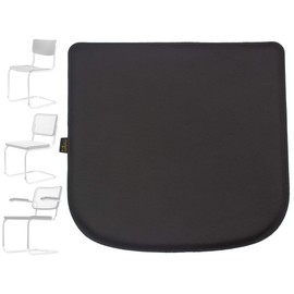 Luxflair Seat Cushion for Breuer Thonet 80-S32-S43-S64 Seat Cover Genuine Leather Black