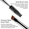 Duo Eyebrow Brush Set: Angled Eyebrow Brush & Spoolie, Eyelash