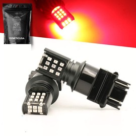 3157 Red Flashing Strobe Blinking Rear Alert Safety Brake Tail Stop High Power LED Light Bulbs