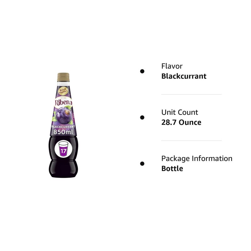 Ribena Blackcurrant Juice 850ml (1 Pack)