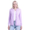 SMILING PINKER Women's Basic Crew Neck Knitted Cardigan with Button,