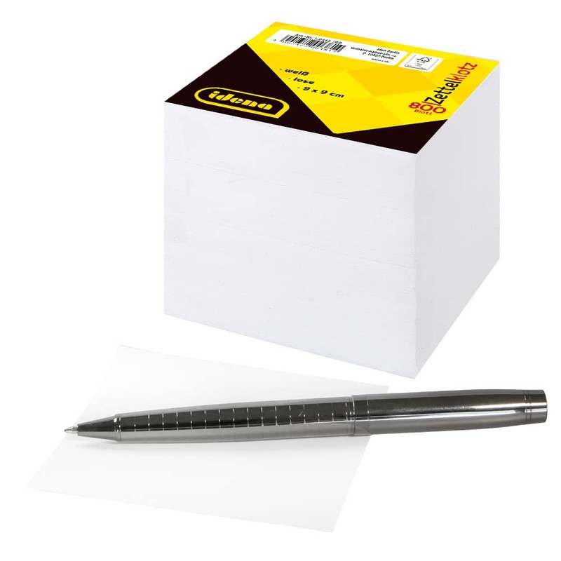Idena 10442 Notepad, 9 x 9 cm, 800 Sheets Loose,