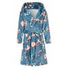 Funnycokid Boys Robes Baseball Kids Hooded Bathrobe Flannel Fleece Pajamas