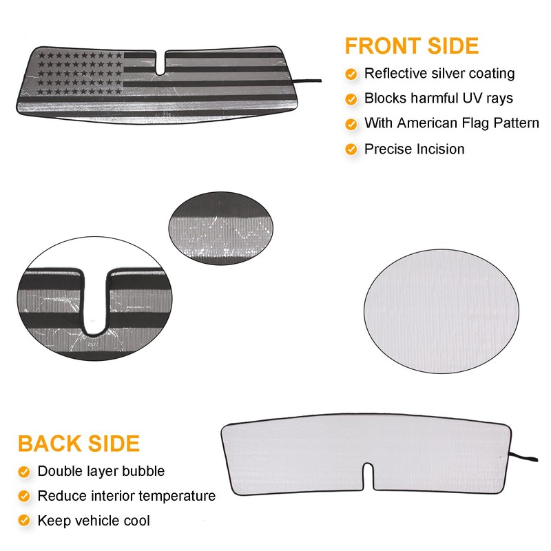Windshield Sunshade Foldable Reflective Sun Visor Compatible with Hummer H2